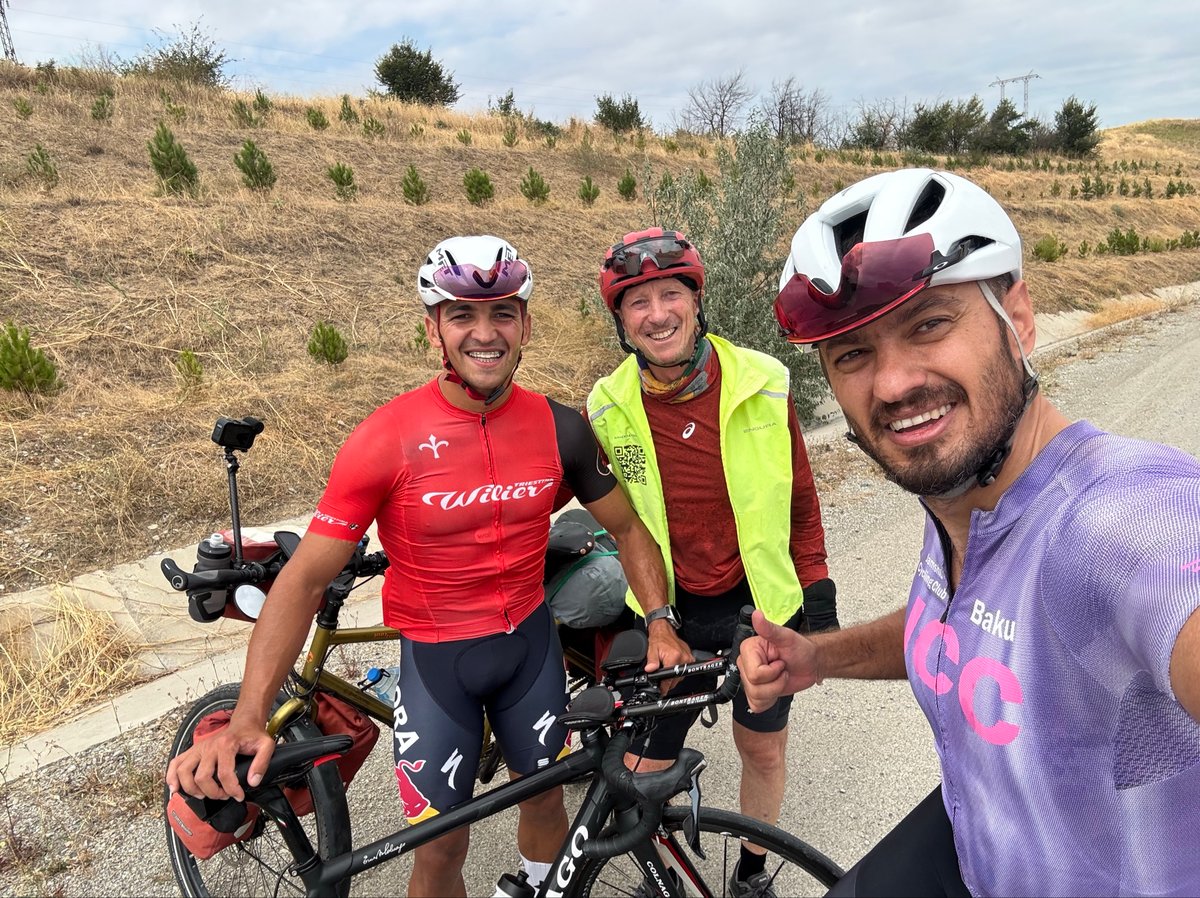 First steep climb today in semi-desert, Azerbaijan
