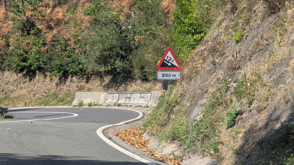 13 %...das Fahrrad besiegt...musste schieben!, Spanien