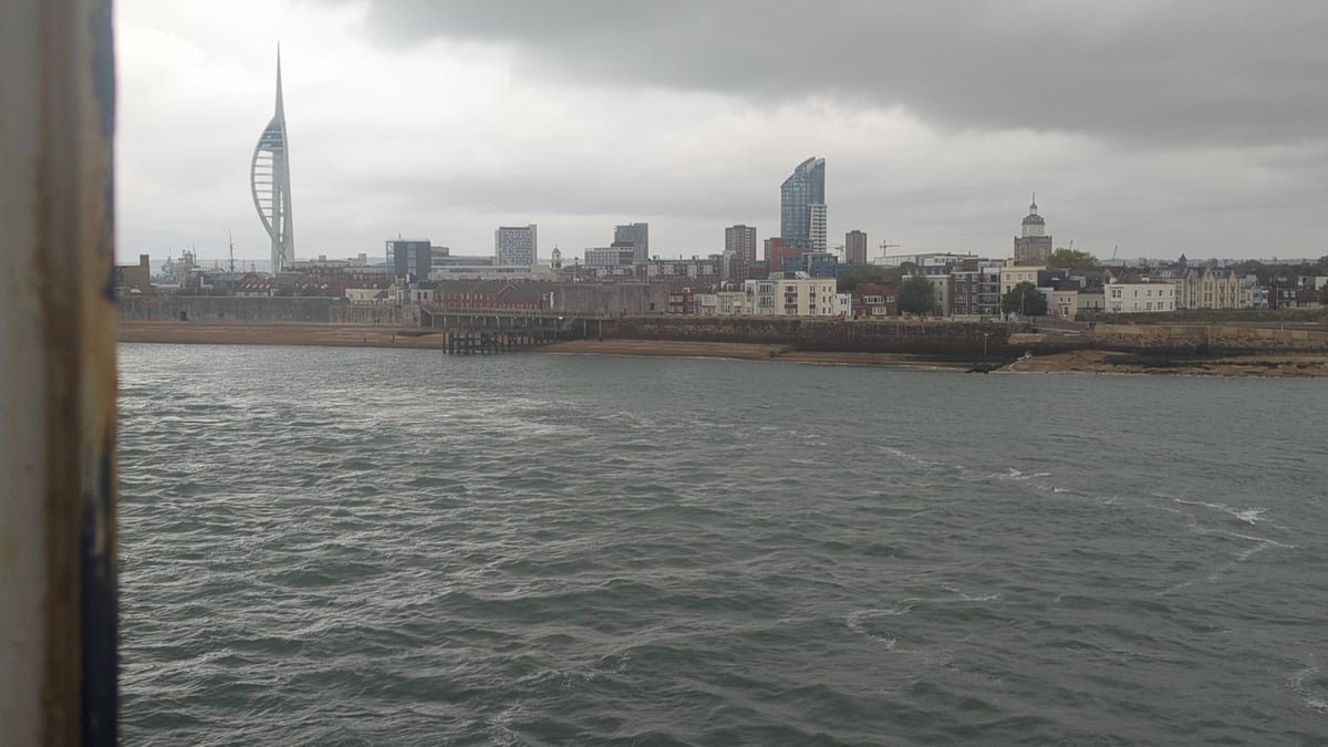Arrived Portsmouth, England