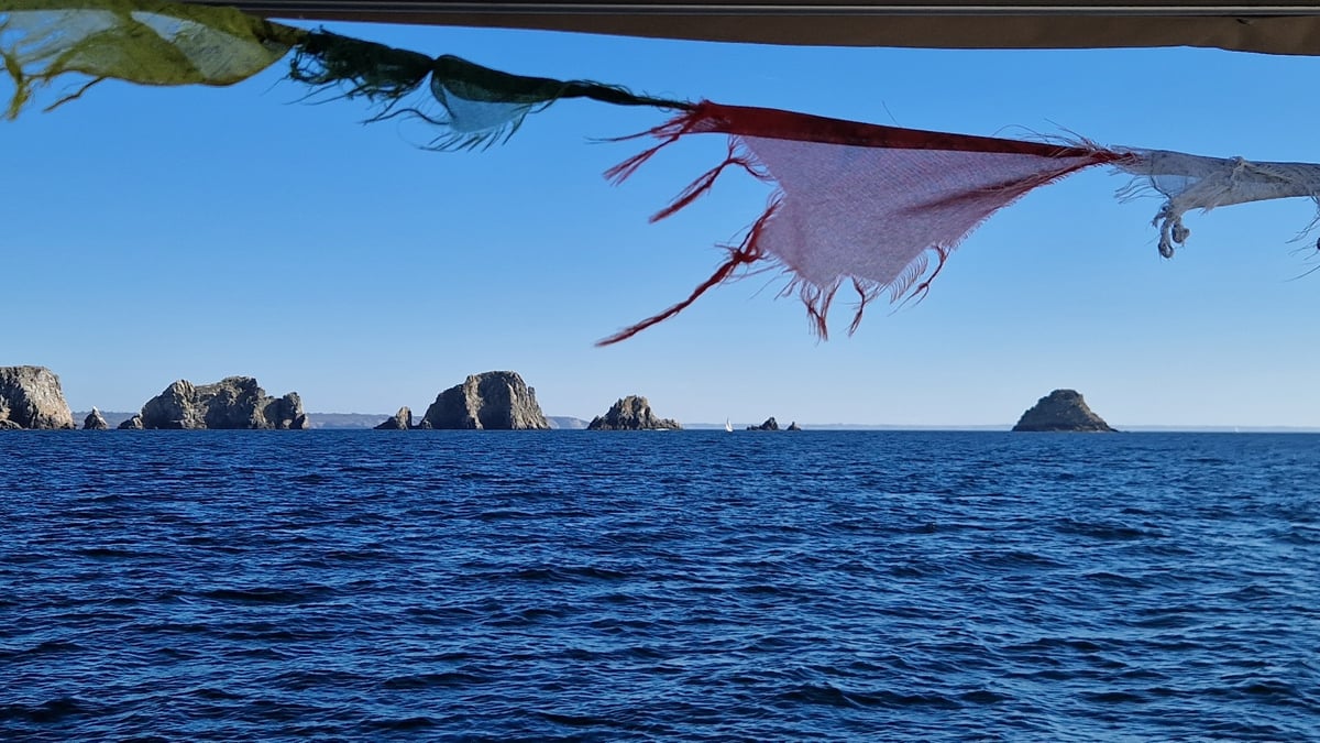 Smooth sailing along the Bretagne coast, France