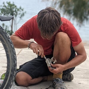 Fixing Lucy's Pedal... by Simon &amp;amp; Lucy