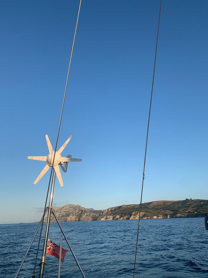 Llegando a nuestro fondeadero, España