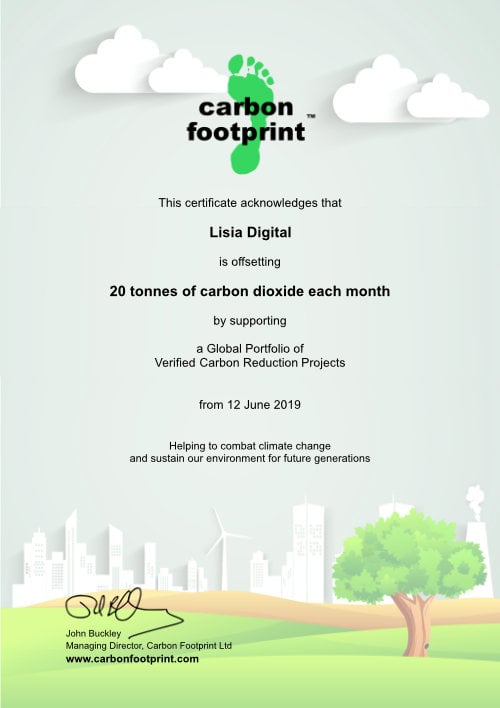 Carbon Offset Certificate
